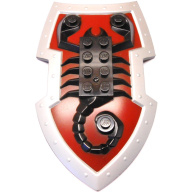 Lego štít se štírem, černá (50657pb01 BLACK)